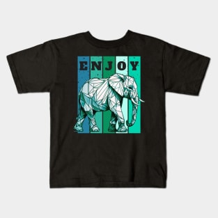 Geometric Elephant Kids T-Shirt